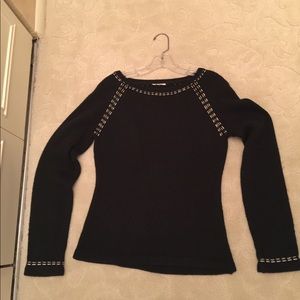 Loft Black Cotton Sweater